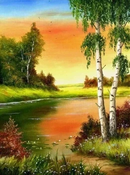 

Making Kit Diamond Mosaic Diamond painting АЖ-1330 "Березка from Shore"
