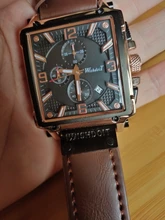 Reloj deportivo para hombre, cronógrafo de cuarzo, con Esfera Grande cuadrada de cuero, marca superior de lujo, a la moda, resistente al agua, nuevo, 2021