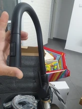 Sacar Sensor negro grifos De cocina De acero inoxidable De acero De inducción mixto grifo táctil Control lavabo grifo Torneira De KH1005R