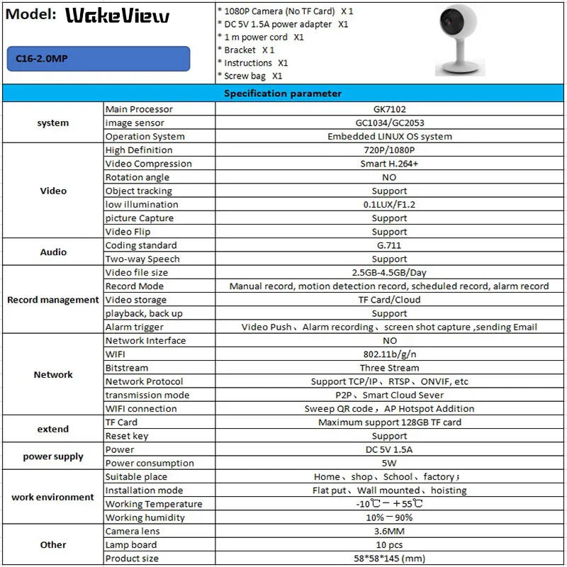 WakeView 1080P домашняя ip-камера безопасности двухсторонняя аудио Беспроводная мини-камера ночного видения CCTV WiFi камера Детский Монитор приложение YCC365