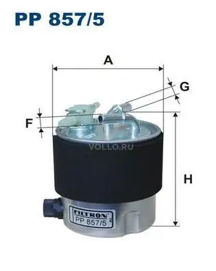 FILTRON PP 857/5 Фильтр топливный NISSAN QASHQAI/X-TRAIL/RENAULT KOLEOS 2.0D 07