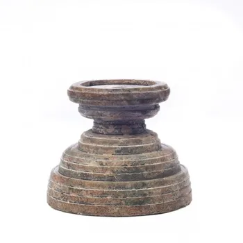 

CANDLESTICK STONE SMALL AGED BROWN 15X12