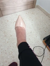 Zapatos de tacón alto para mujer, calzado elegante de charol con punta en pico, para oficina, primavera y verano, zapatos de novia, novedad de 2019