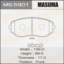 Колодки Дисковые Masuma Ms5901 Masuma арт. MS5901