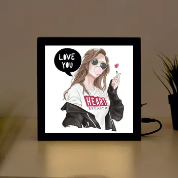 

Heart Breaker Handcrafted Wooden Light Box Sign for Home, Restaurant, Coffee Shop Business Signage