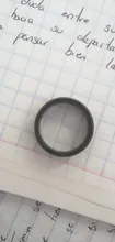 Anillo de acero inoxidable negro para hombre y mujer, joyería con abalorio, 2017