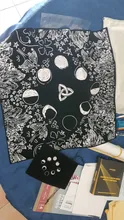 Mantel de Tarot de terciopelo con bolsa, adivinación de las fases de la Luna, paño de Altar para enamorados, envío directo