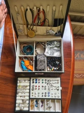 Caja de almacenamiento de joyas de cuero PU, embalaje multifunción portátil de estilo europeo con cajón, regalo de invierno