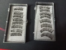 Conjunto de pestañas postizas magnéticas largas 3D de visón, pestañas postizas gruesas naturales magnéticas, 5 unidades