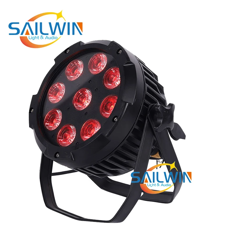 Открытый водонепроницаемый IP65 светильник led 9x18 Вт RGBAW UV 6в1 беспроводной