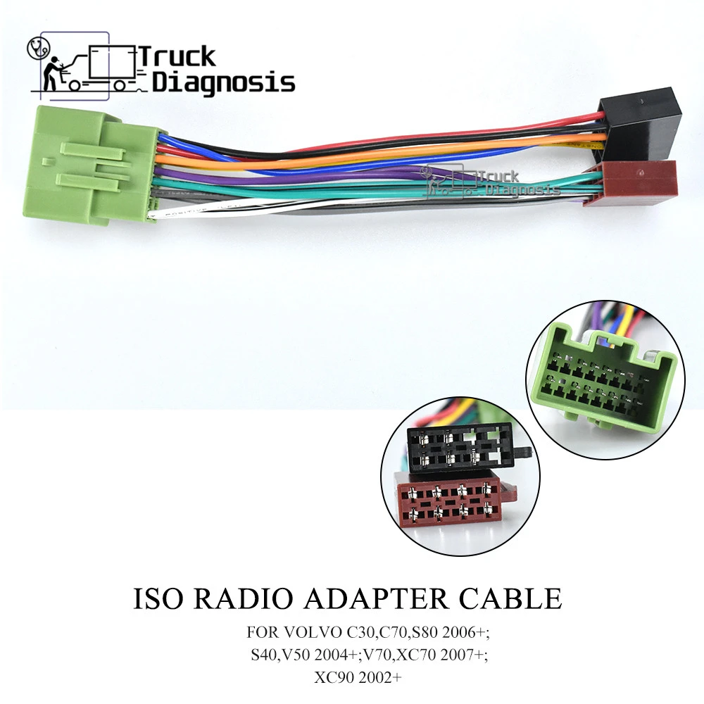 Zijdelings salade angst ISO RADIO ADAPTER CABLE FOR VOLVO C30,C70,S80 2006+;S40,V50 2004+;V70,XC70  2007+;XC90 2002+ 12 032|Car Diagnostic Cables & Connectors| - AliExpress