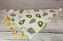 Pañuelo para perro, accesorios para perro, dibujo de fruta, piña, algodón, a cuadros, lavable, babero para perro y gato