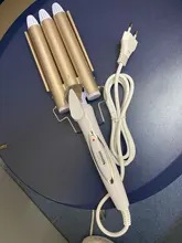 Utensilios de peluquería profesional, rizador de cerámica de triple barril de pelo eléctrico, ondulador de pelo, herramientas de estilismo