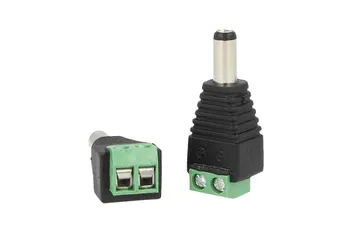 

2 PCs connectors converters by clamps screw cable DC power JACK 5,5mm x 2,1mm