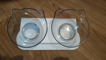 Cat-Bowls Feeders Raised-Stand Dogs Cats Double Non-Slip with Pet-Food 