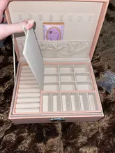 Joyero de cuero de alta capacidad para mujer, organizador de joyas de viaje, multifunción, collar, pendientes, caja de almacenamiento de anillo, regalos para mujer