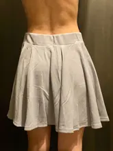 Las mujeres falda de cintura alta negro elástico en la cintura con textura de una línea Mini Falda corta falda minimalista mujer de talla grande