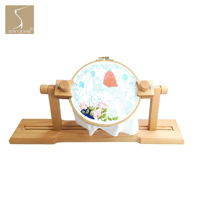 3/4Pcs Adjustable Portable Wooden Embroidery Hoop Stand Handmade Cross  Stitch Hoop Set Embroidery Ring Frame Embroidery Tools - AliExpress