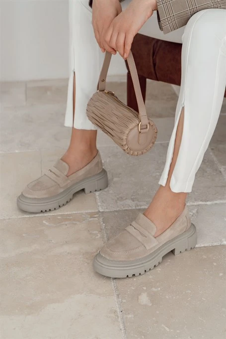 Chunky suede loafers womens Clearance