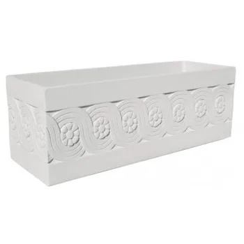 

Planter rectangular Valance 80x29x38cm. Concrete lightened lifelike white color