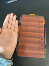 Kingdom Fishing Box 12 14 compartimentos accesorios de pesca, cajas de anzuelos de señuelo de almacenamiento de doble cara de alta resistencia, caja de aparejos de pesca