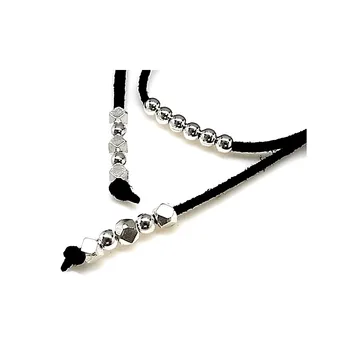 

Choker Sterling Silver 925m multi-purpose black suede [AB1707]