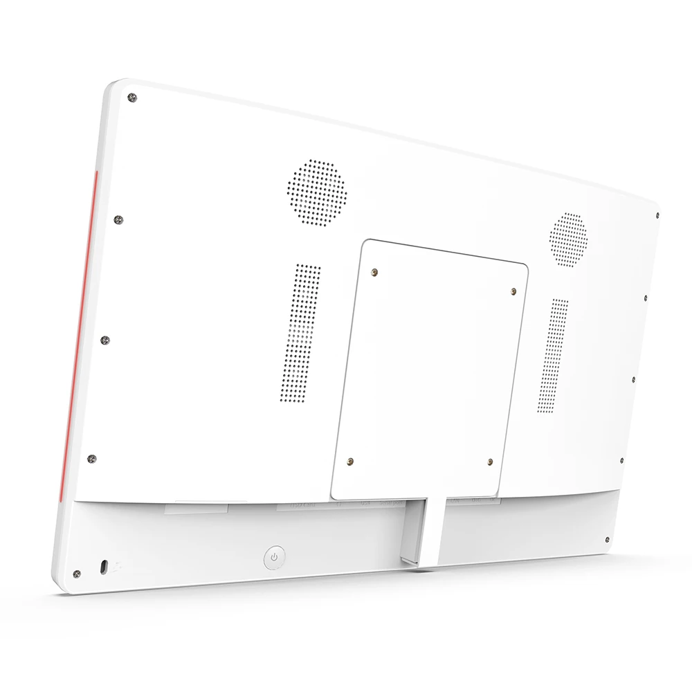 13.3 inch PoE Android tablet flush wall mount 1920*1080 with multi-colours LED indicators 75*75mm VESA customised bracket industrial touchscreen monitor