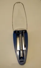 Maquinilla de afeitar con mango de acero y Metal para hombre, afeitadora de seguridad con doble filo, con paquete de viaje, 1 hoja