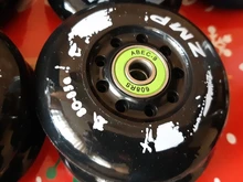 Rueda de patín de PU, rueda negra y blanca, 85A, 72mm, 76mm, 80 mm