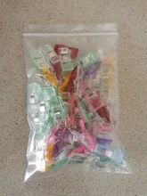 LMDZ-Clips de plástico multicolor para ropa, ganchos tipo clip para ropa de calidad duradera, pinzas de estilo abrazadera para costura, 20/50 uds