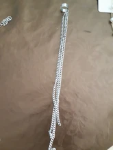 1 Uds moda europea Metal largo cadenas borla pendiente de oro/Color plata para las mujeres moda oreja manguito Clip de oreja de Brincos