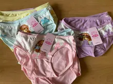 Lote de 4 Uds. De ropa interior para niños, bragas de algodón para niñas, pantalones cortos con diseños de dibujos animados de 2 a 10 años, ZL15