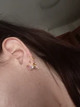 CANNER-pendientes de Aro para la oreja de Plata de Ley 925, joyería elegante de circonia cúbica púrpura, con flores de cristal, para mujeres