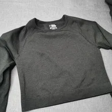 Gym Clothing Leggings Sportswear Crop-Top Yoga-Set Fitness Long-Sleeve Seamless Workout