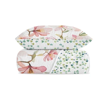 

Bedspread BOUTI MANTEROL BOTANIC 204 REVERSIBLE bedspread and summer home decor linen and bed cotton quality made Spain