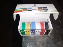Cable de cobre flexible en diferentes colores, aislante de silicona flexible, calibres en AWG 30, 28, 26, 24, 22, 20 y 18, paquete con 6 colores, linea DIY