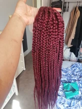 ANOGOL-peluca larga de encaje sintético sin pegamento para Mujeres Afro negro, color burdeos, para uso diario