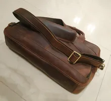 MAHEU-maletín de piel auténtica para ordenador portátil para hombre, maletín de 15,6 pulgadas para Doctor y oficina