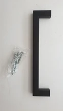 RUNBAZEF-Pomos de mueble cuadrados, tiradores de acero inoxidable, ideales para armario, puerta y cajón, color negro, herraje moderno