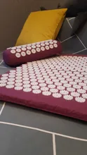 Cojín masajeador para Yoga, esterilla de acupresión para aliviar el estrés, dolor de espalda y cuerpo, estera con puntas, colchoneta de acupuntura