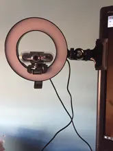 OUTMIX-Anillo de luz de Selfie portátil, 26cm, para Youtube, transmisión en vivo, estudio de vídeo, LED regulable, iluminación de fotografía con Cable USB