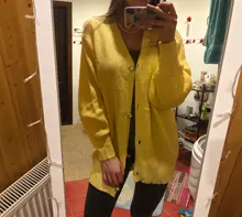 Kimono Cardigan Sweaters Lantern Berrygo V-Neck Knitted Female Women Sleeve-Button Streetwear