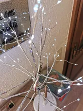 LED Night Light Mini Christmas Tree Copper Wire Garland Lamp For Home Kids Bedroom Decor