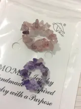 Momiji-Anillo de energía de piedra Natural bohemio para mujer, joyería elástica hecha a mano, anillo ajustable de cristal para fiesta de boda, venta al por mayor