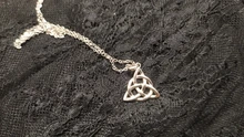 Joyería Vintage Triquetra Trinity collar de colgante de nudo collares y colgantes de Plata de Ley 925 para mujer (JewelOra NE101914)