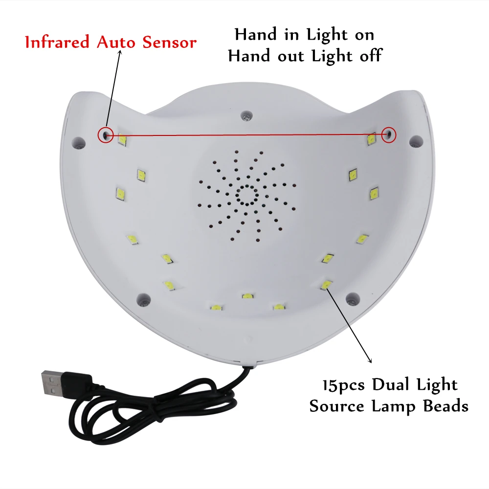 SUN X7PLUS УФ-лампа для маникюра светодиодный Сушилка для ногтей лампа для ногтей с 15 шт. светодиодный s 30 s/60 s/90 s автоматический датчик инструменты для дизайна ногтей