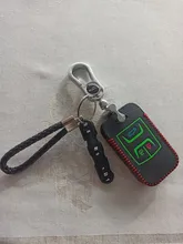 Bolso de cuero para Chery Tiggo Arrizo, llave remota inteligente, de 3 botones estuche protector, accesorio Interior de coche