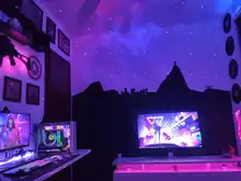 Proyector de cielo estrellado inteligente con WiFi, luz Led nocturna de ondas, aplicación colorida, Control inalámbrico, Compatible con Alexa, Tuya