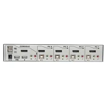 

KVM SWITCH PRO DISPLAYPORT, USB 2.0 AUDIO 4 PORT