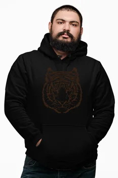 

Angemiel Wear Tiger Black Male Hooded Sweatshirt